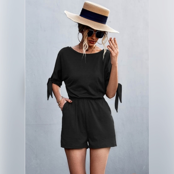 Pants - Black Romper